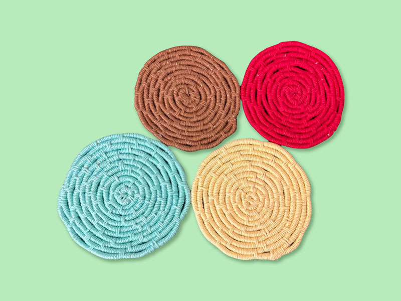Multicolour Crochet Coasters
